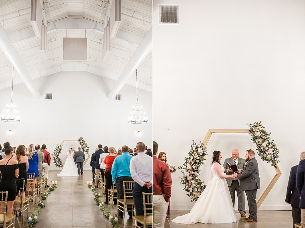 Indoor Wedding Ceremony at Memphis Wedding Venue, Avon Acres