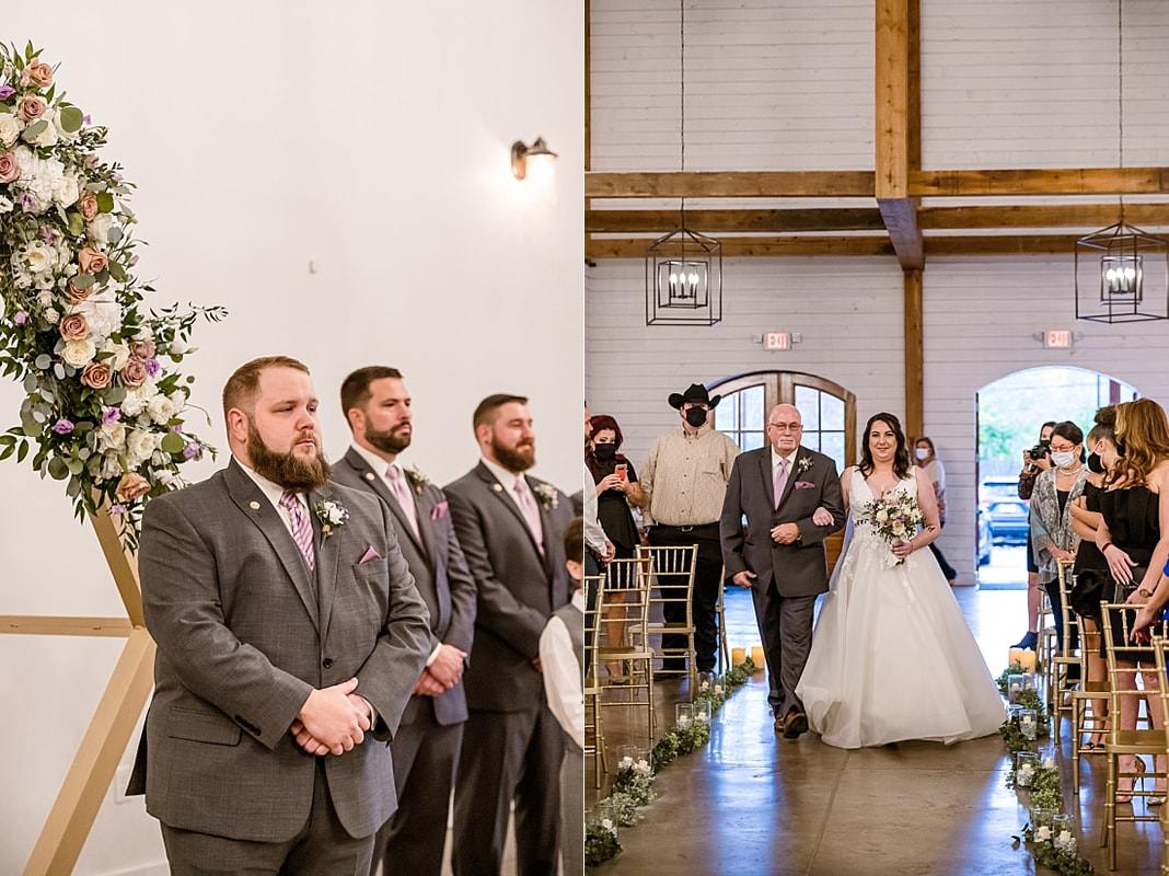 Indoor Wedding Ceremony at Memphis Wedding Venue, Avon Acres