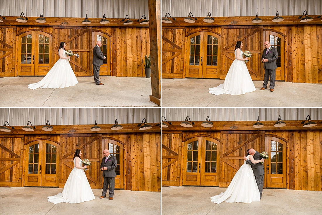 First Look with Bride's dad at Avon Acres in Memphis, TN