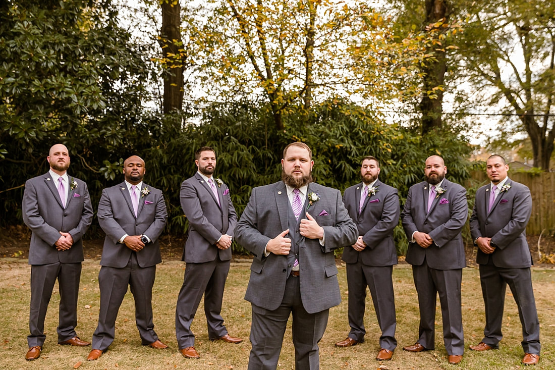 Groomsmen at Memphis Wedding Venue, Avon Acres