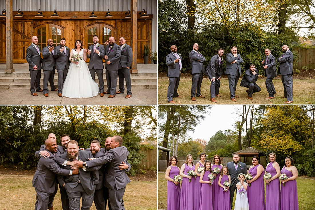 Wedding Party in front of Memphis Wedding Venue, Avon Acres