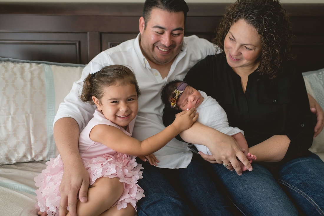 family portrait during newborn photo session in memphis, tn 