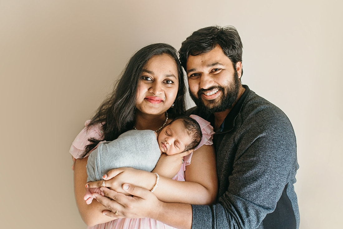 family portrait during newborn photo session in memphis