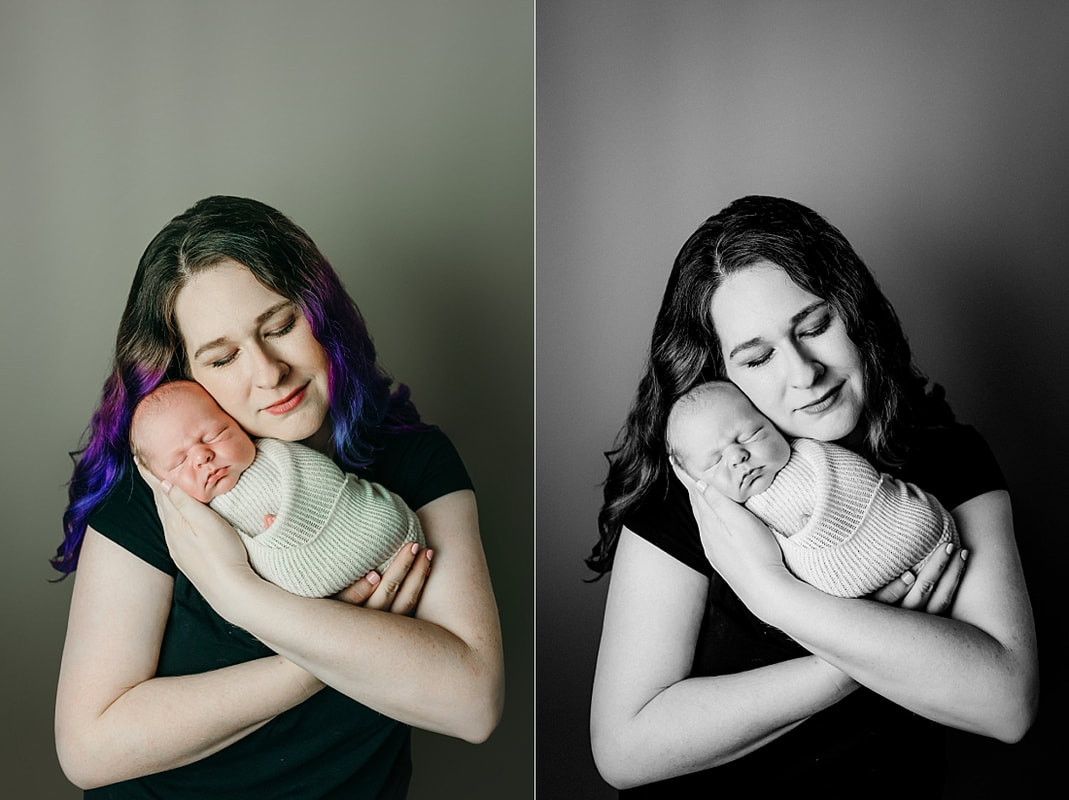 newborn baby with mom for newborn photos in Memphis, TN