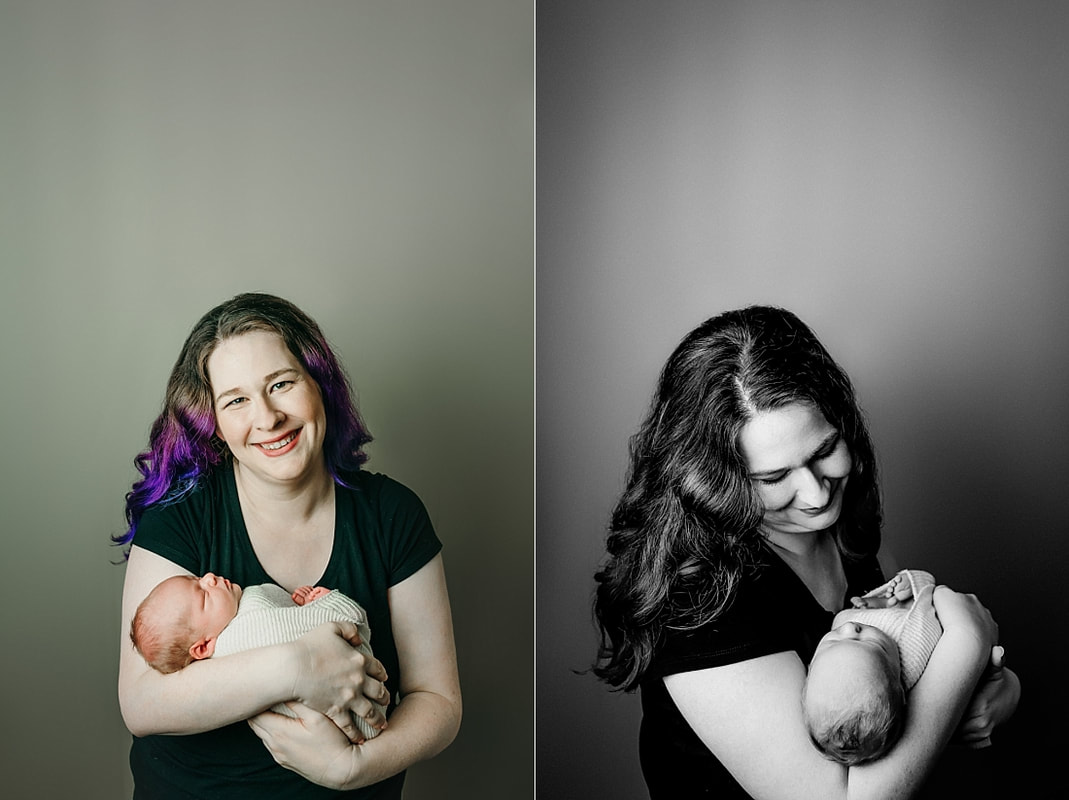 newborn baby with mom for newborn photos in Memphis, TN